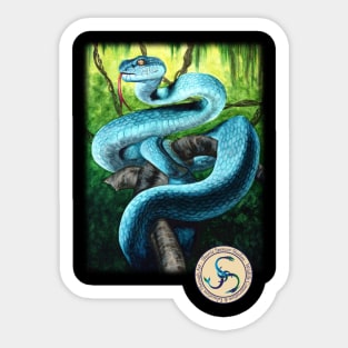 Blue Pit Viper Sticker